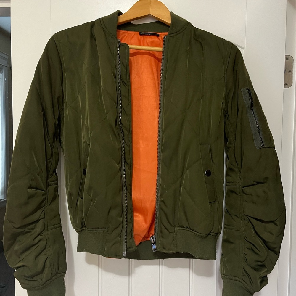 Green bomber jacket